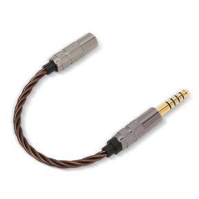4.4mm Balanced Male to 3.5mm Female Headphone Adapter Cable High Stereo Audio Converter OFC Cable with Gold Plated, Wear Resistant