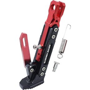 Universal Motorcycle Kickstand Adjustable Foot Side Support Parking Kickstand for Electric Motorbike Parking Foot Side Support Stand (Black)