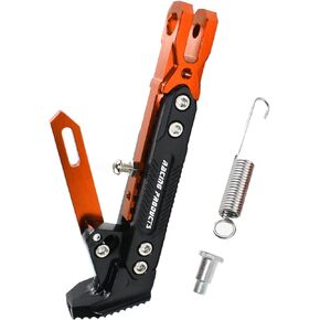 Universal CNC Aluminum Alloy High Quality Motorcycle Adjustable Kickstand Accessories Motor Scooter Modified Tripod Holder Kickstand Foot Side Support Stand Motor Motorbike Dit Pit Bike