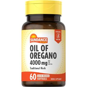 Sundance Oil of Oregano 4000mg | 60 Softgels | Traditional Herbal Supplement | Non-GMO and Gluten Free Formula