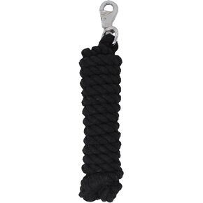 Horse 8' Soft Round Braided Cotton 5/8" Lead Rope with SS Snap 605MI03WH