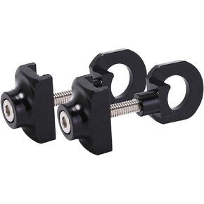EKDJKK Aluminium Alloy Bike Chain Tension Adjusters Tensioners Fasteners Single Speed Adjuster Regulator for Folding Bicycle(2pcs Black)
