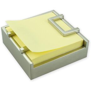 Modern Art Desk Pop-Up Note Dispenser St210 Stainless Steel Satin Finish Patent Applied for Z Note Pad Holder Office Supply Accessory Organizer Memo gift