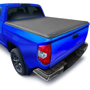 Tyger Auto T1 Soft Roll Up Truck Bed Tonneau Cover Compatible with 2007-2013 Toyota Tundra | Fleetside 5.5' Bed (66") | TG-BC1T9038 , Black