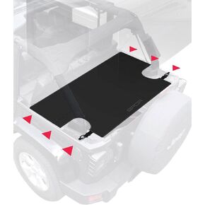 GPCA - غطاء الشحن LITE Plus سهل التركيب، ملحقات لـ Wrangler JK، JKU، ملحقات الشاحنات والسيارات الحاصلة على براءة اختراع، لموديلات 4DR Sport، Sahara، Rubicon وFreedom Unlimited 2007-2018