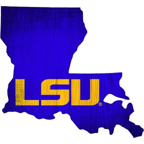 Fan Creations LSU Tigers 12" X 11" Team Color Logo State