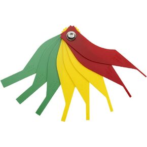 LECWOF 8-Piece Brake Lining Thickness Gauge Set for Mechanics 8pcs Use with Disc and Drum Brake Pads Stamped Metric and SAE Callouts Color Coded Brake Gauge Indentifies Quick Inspection