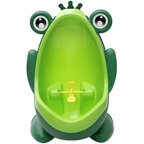 Cute Frog Potty Training Urinal for Boys with Funny Aiming Target - Blackish Green