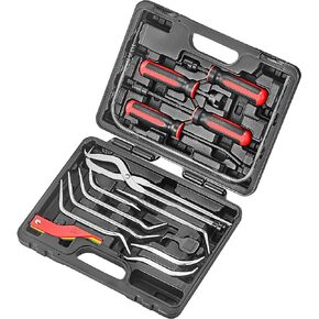 Kauplus Brake Service Kit, 14-Piece Professional Drum Brake Tool Set w/Brake Lining Gauge…