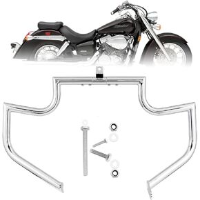 Crash Bar Engine Guard Highway Bar for Honda 750 VT750 VT750C VT400 Shadow Aero Phantom Spirit (Black)