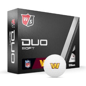 WILSON Staff 2023 Duo Soft NFL Golf Balls - 12 Balls, White, Washington Commanders