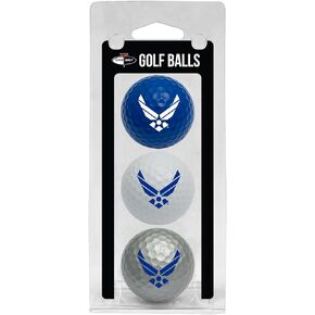 Team Golf Military Air Force 3 Golf Ball Pack Regulation Size Golf Balls, 3 Pack, Full Color Durable Team Imprint