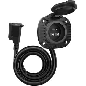 MICTUNING 15Amp 250V AC Port Plug with 18" Integrated Extension Cord Y Splitter Cable and Water-Resistant Cap in Kuwait