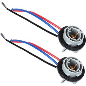 1157 LED Bulb Socket Holder, Waterproof Turn Signal Tail Light Brake Light Base Plug Connector, Backup Light Pre-Wired Wiring Socket Harness - 2PCS