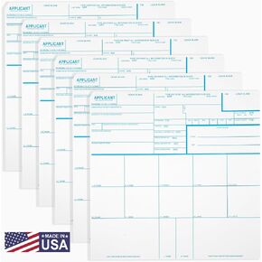 Made in USA - FD 258 Fingerprint Cards 2024, 6 Pack - 11-1-20 Newest Version