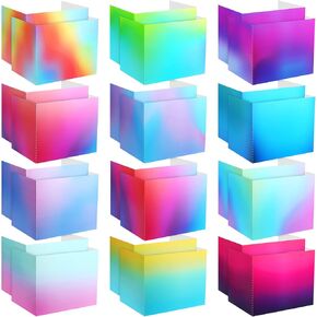 SATINIOR 24 Pcs Privacy Folders for Students, 12 Colors Desk Dividers Classroom Privacy Boards, Testing Dividers for Classroom Bulk, Study Panel for School Teacher Student(Bright Style)