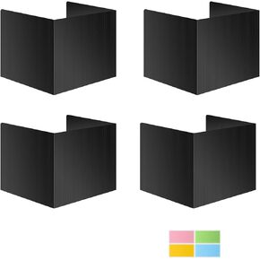 عبوة من 4 دروع خصوصية سوداء لمكاتب الطلاب، ومجلدات الخصوصية لفواصل مكاتب اختبار الطلاب - تتضمن ملصقات إضافية in Kuwait