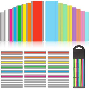 48 Pieces Guided Reading Strips 3 Style Reading Highlighter Strips 8 Colored Reading Overlays with Transparent Highlighter Stick Tabs Reading Bookmark for Dyslexia
