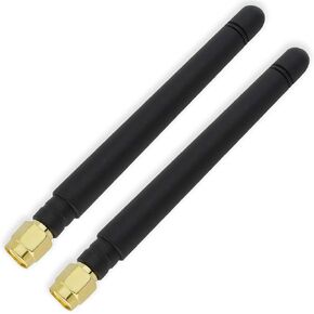 SMA Male Antenna – 850-2100 MHz Omnidirectional Antenna, L-Type/Straight Connector, 2.5 dBi Gain, GSM CDMA WCDMA (L-Type - 2 Pack) in Saudi Arabia