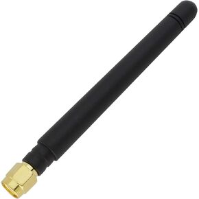 GSM Omni Directional Thumb Antenna with SMA Male L-Type/Straight Connector – CDMA and WCDMA, 2.5 dBi Gain and 850-2100 MHz (L-Type - 2 Pack)