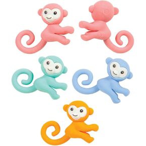 Raymond Geddes Monkey Pencil Top Erasers (Pack of 24)