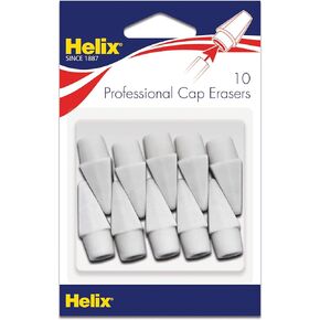 Maped Helix USA Helix Professional Pencil Cap Latex Free Oversized Erasers 10ct (37360), White
