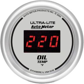 Auto Meter 6548 Ultra-Lite Digital 2-1/16" 0-340 Degree F Digital Oil Temperature Gauge