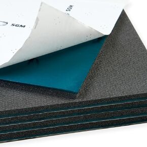 SGM Blue 200 mil (6mm) 10 sqft Car Sound Insulation - Heat and Cool Liner - Self Adhesive Closed Cell Foam Deadening Material - PE Foam Sound Deadener