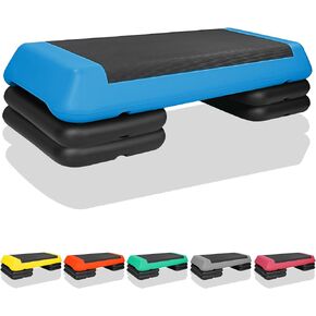 HaoKang 4''-6''-8''Adjustable Aerobic Stepper w/4 Risers Health Workout Step Platform for Sports & Fitness