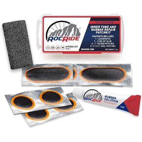 8 PC Bike Inner Tube Patch Kit. Bicycle Tire Repair Kit.