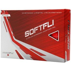 Maxfli Softfli Matte Golf Balls Red - Longer Distance-Ultra-Low Compression for an Exceptionally Soft Feel in Kuwait