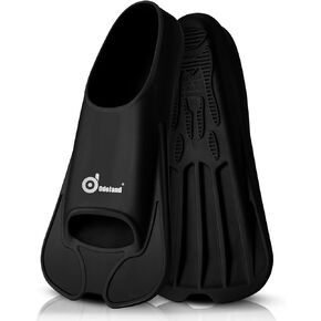 Odoland Snorkel Fins, Diving Fins for Adult, Full Foot Pocket Travel Size Swim Training Fins, Silicone Snorkeling Fins, Comfortable Flippers for Men Women
