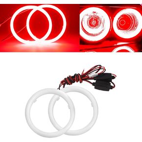 Qasim 60MM Halo Rings Red Car Angel Eyes 39SMD COB LED Fog Lights Driving Decorative Lights for Car Motorcycles Snowbike 12V 24V 1-Pair in Kuwait