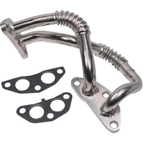 Engine Oil Cooler Hose Line Lower Pipe Assembly with Gasket Compatible with 2007-2016 Lexus RX350 RX450h Toyota Highlander Sienna Venza Replace# ‎625-022, 1576731010