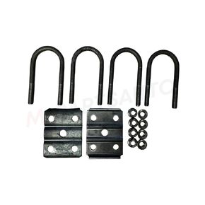 Trailer U Bolt Kit- U Bolt Kit for 3,500 lb Trailer Axle, 5.5" U-Bolts, 2-3/8" Round Axle, 1/2" Diameter - Trailer Axle U Bolts, Trailer U Bolts, Trailer Leaf Spring U Bolts, U Bolts 2 inch