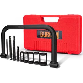 Valve Spring Compressor 10-piece, Automotive Small Engine Valve Spring Compressor, C-clamp Service kit, with Pusher Adapters, Extension Rods and Hand level for Motorcycle, Car, ATV