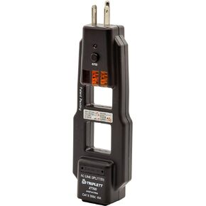 Triplett ET200 AC Line Splitter and GFCI Outlet/Receptacle Tester with 5 Visual Indicators