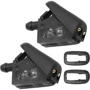 Aynaxcol 2Pcs Windshield Washer Spray Nozzles with 2 Gasket 61667146377 Front Windshield Wipers Washer Jet Spray Nozzles Replacement for Cooper R50 R52 R53 2001-2006