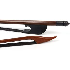 Brazilwood Violin Bow 4/4 Baroque Style bow with Ebony Frog Natural Black Horse Hair Straight (black hair) in Kuwait