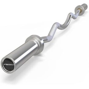 RitFit 2 Inch EZ Curl Bar with Weights, 300LBS Weight Capacity Olympic Curl Barbell for Bicep, Tricep and Weight Lifting Exercises