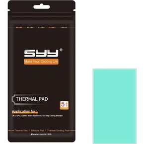 SYY Thermal Pad, Silicone Thermal Pads 80x40x1mm, High Temperature Resistance and Non Conductive for Laptop Heatsink/GPU/CPU/LED Cooler (1mm)