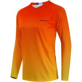 YOUALSO MTB Jersey Women, Ladies Dirt Bike Shirt for Motorcycle Motocross BMX Moto Mx Riding Fishing Workout Offroad Scooter