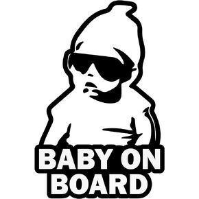 TOTOMO Baby on Board Sticker for Cars Funny Cute Safety Caution Decal Sign for Car Window and Bumper No Need for Magnet or Suction Cup - Carlos from The Hangover