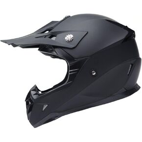 YEMA Adults Dirt Bike Helmets, Ventilated Motocross ATV Dirtbike Offroad BMX MX Helmets, DOT Approved Motorcycle Helmets, YM-915, Black