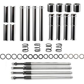 MoKitDora Twin Cam Quicker Pushrod Kit with Covers Upgraded for 1999-2017 Harley Twin Cam Models Touring Dyna Softail (Excludes 2017 Touring), Chrome