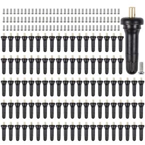 RANSOTO 100pcs 17-20008 TPMS Snap-in Tire Pressure Sensor Valve Stem Compatible with Chevy GMC Ford Dodge Cadillac Buick Chrysler RAM Lincoln Pontiac Subaru etc.