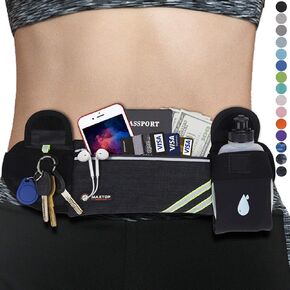 Slim Running Belt Fanny Packs for Women Men, Reflective Waist Pack Phone Holder for Walking Fitness Workout Exercise,Water Resistant Running Travel Belt Bag Jogging Pouch, Gym Accessories for Runner
