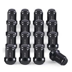 Orion Motor Tech 3/8"-24 Lug Nuts, ATV Cone Seat Lug Nuts 3/8x24 Thread Size Wheel Lug Nuts Compatible with Polaris Ranger 700 RZR 900xp 800 S 570 and More, Set of 16, Black