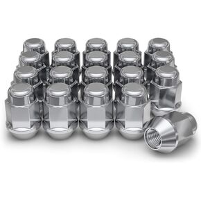 White Knight 1707S-20AM Chrome M12x1.50 Bulge Acorn Lug Nut, 20 Count (Pack of 1)