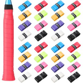 Jerify 24 Pieces Tennis Racket Grip Tape, Precut Tennis Grip Tape, Tennis Overgrips with Velvety Comfort for Anti Slip and Absorbent Grip